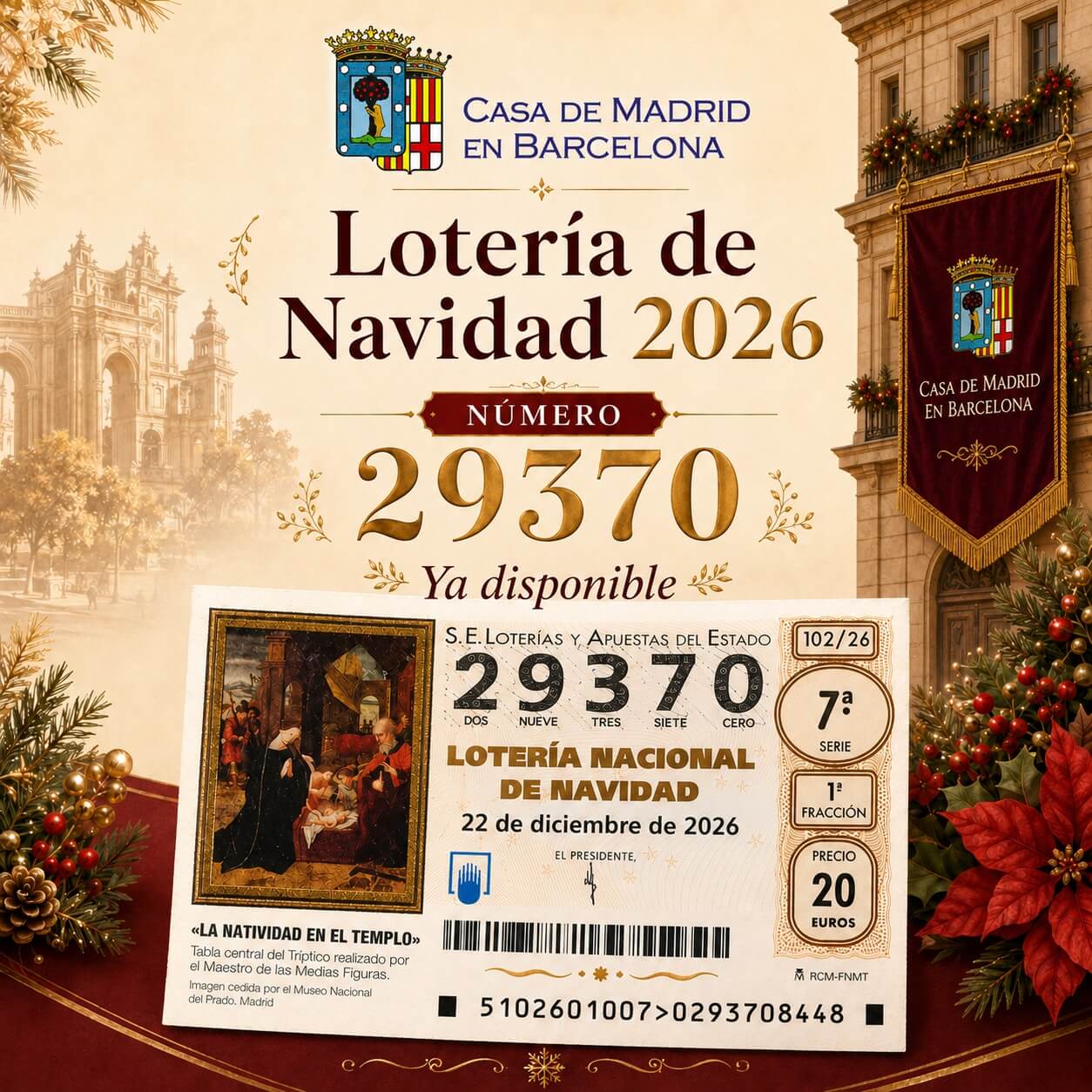 Entrada de la Casa de Madrid en Barcelona